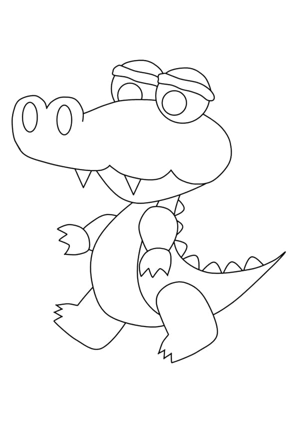 A cute rocodile coloring page Coloring Page