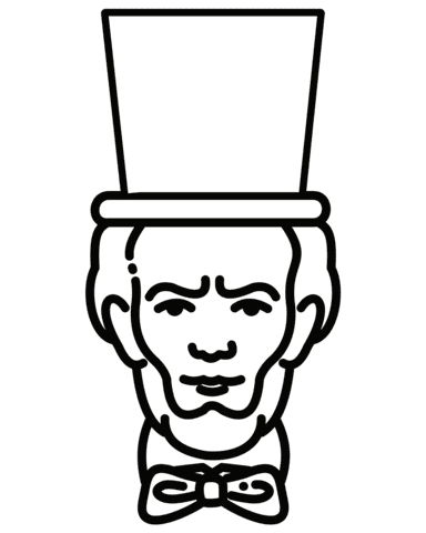 Abraham Lincoln free Coloring Page