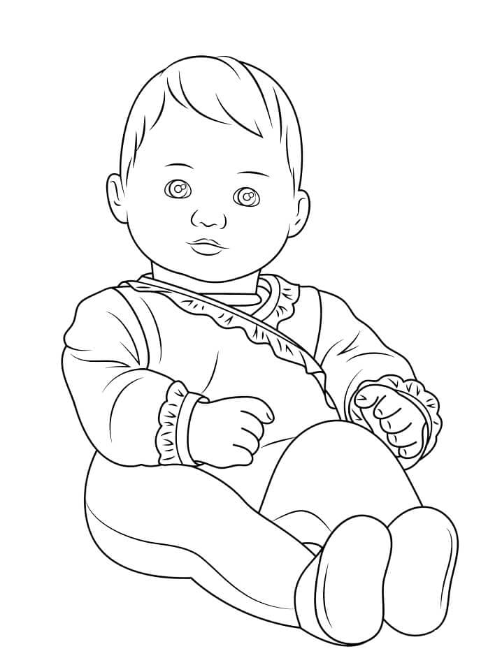 American Boy Bitty Baby Coloring Page