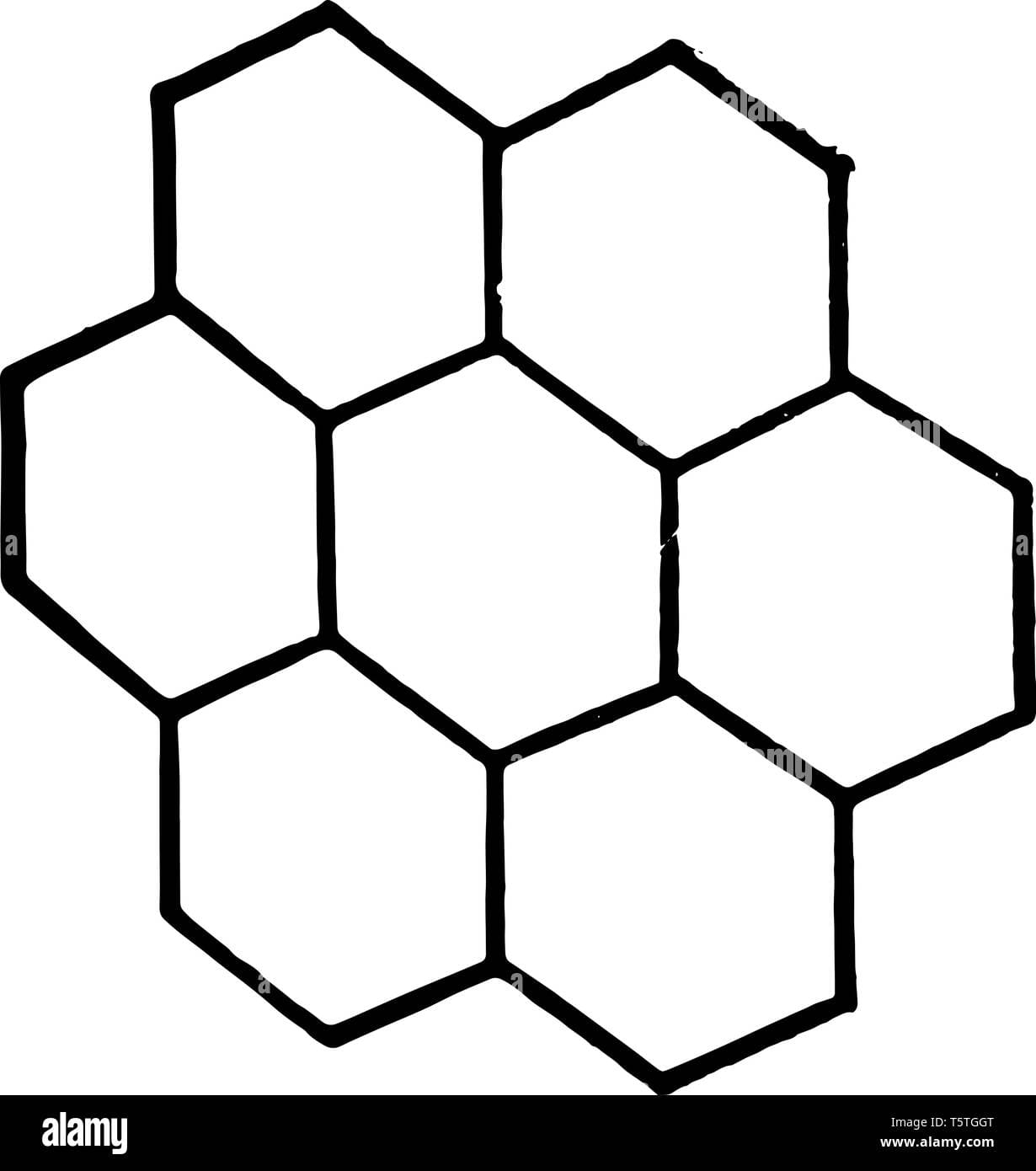 An Example Of Seven Hexagons Made design