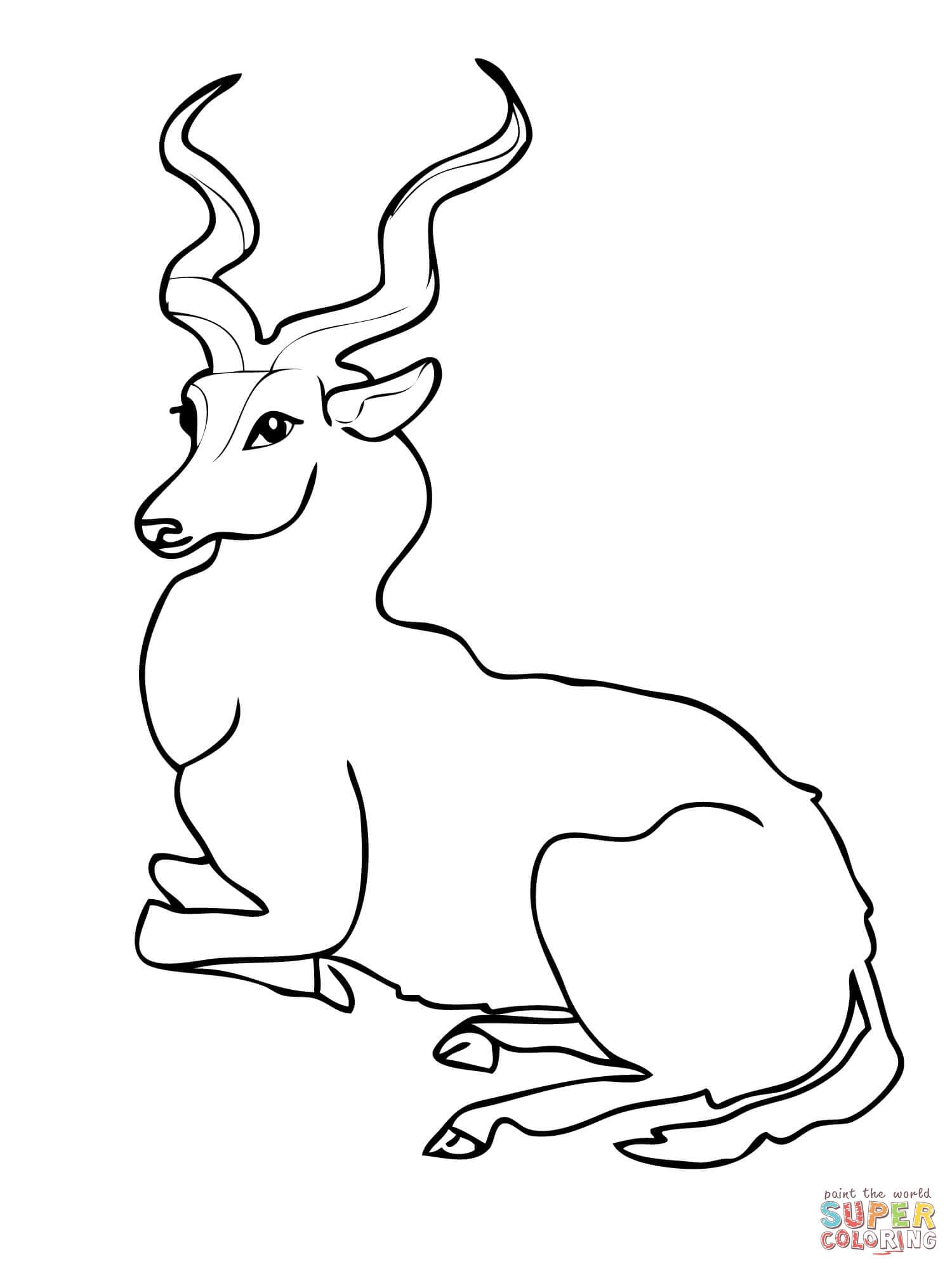 Antelope Coloring Pages Baby Coloring Page