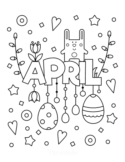 April Easter Coloring Page Coloring Page