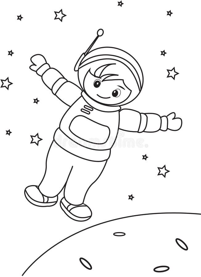 Astronaut Coloring Page Kids Coloring Page