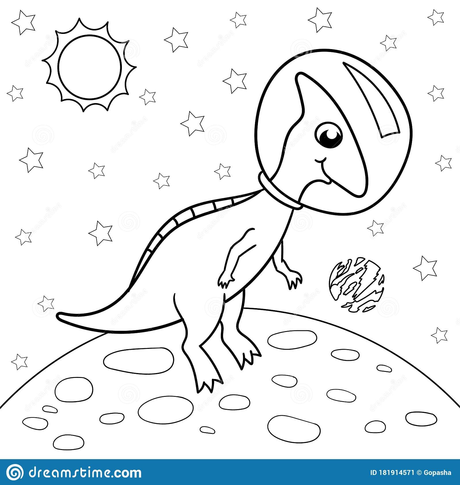 Astronaut For Children Printable Coloring Page