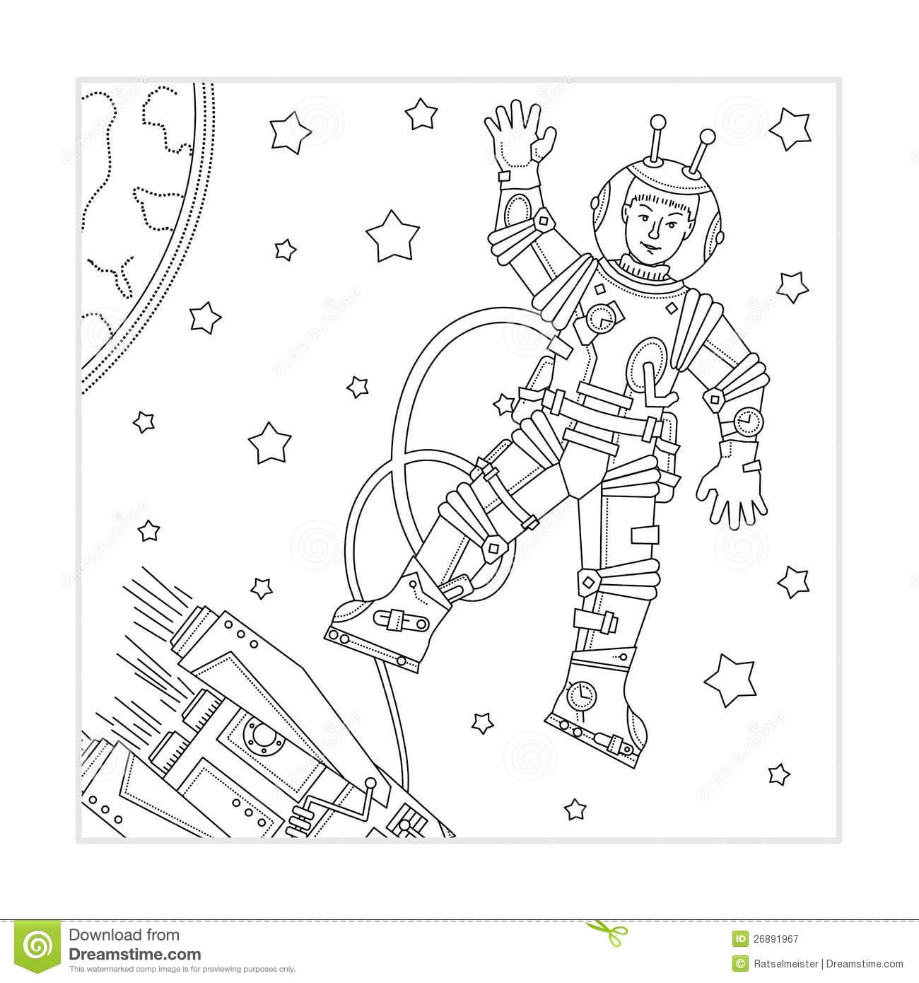 Astronaut Sheets Coloring Page