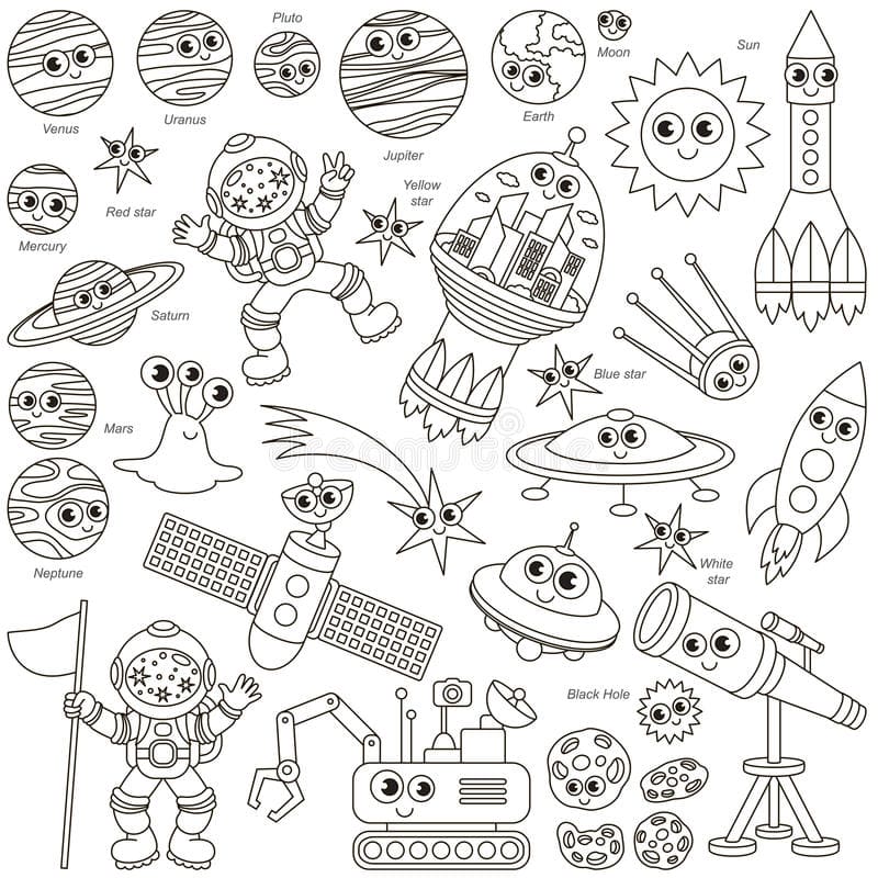Astronaut To Print Coloring Page