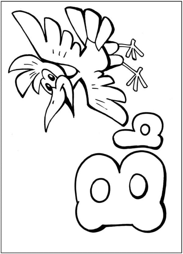 B is for Bird Coloring Page