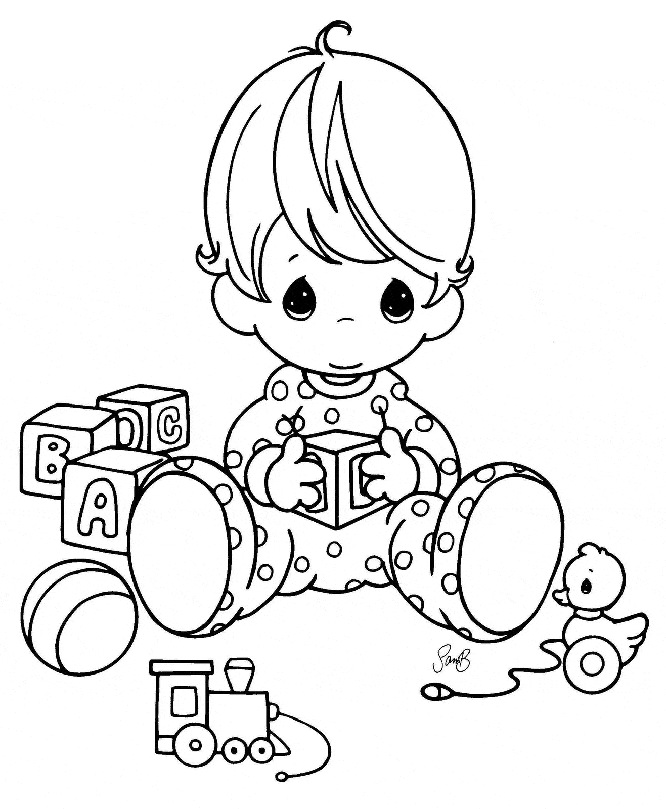 Babies Coloring Coloring Page