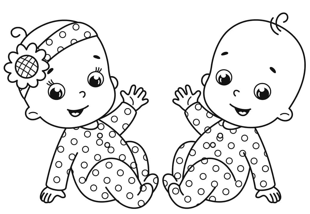 Babies Coloring Page