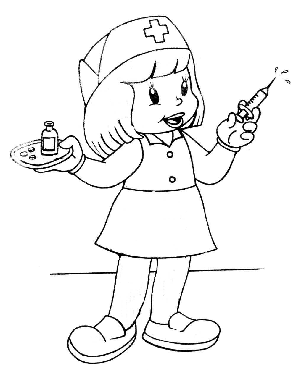 Baby Doctor Coloring Page