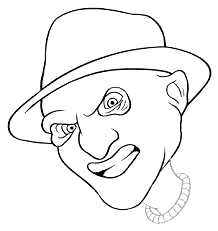 Baby Freddy Krueger tp Print Coloring Page