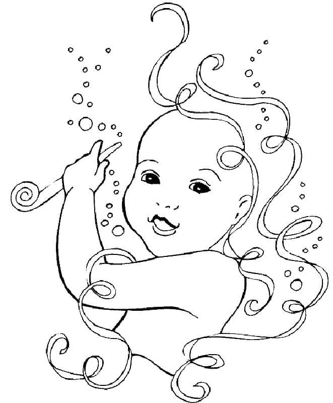Baby for Kid To Print Coloring Page
