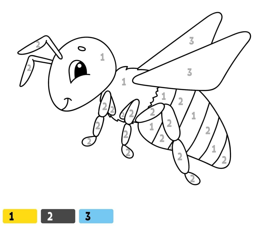 Bee Color by Number