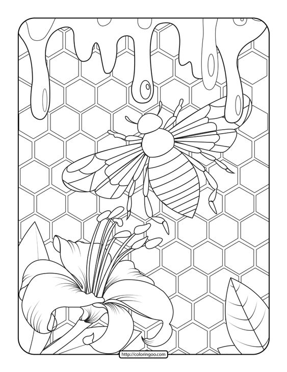 Bee And Honey To Print