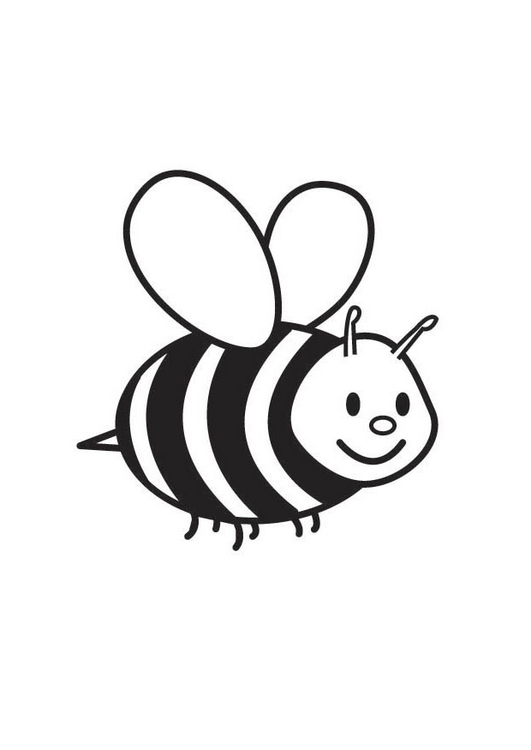 Bee Coloring Book Page