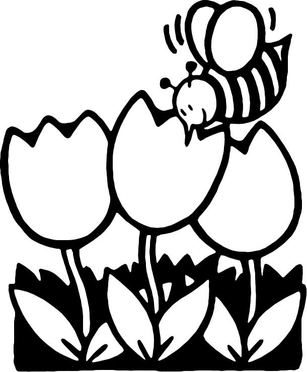 Bee and Flower To Print