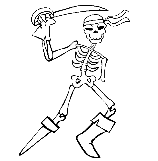 Best Skeleton Coloring Coloring Page
