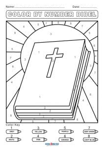 Bible Color by Number Coloring Page