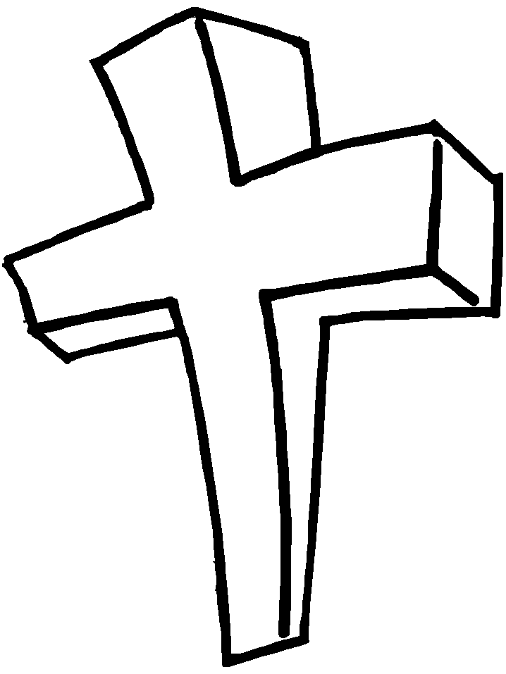 Bible Cross Free Coloring Page