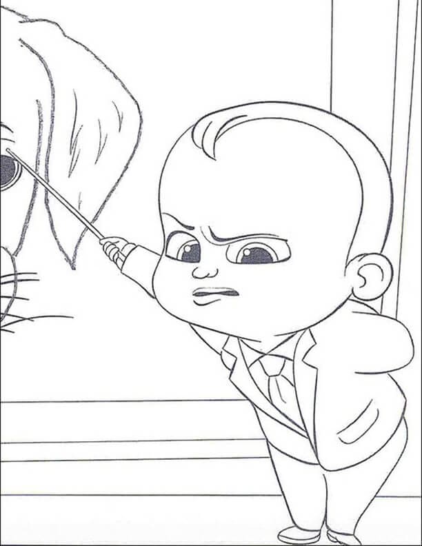 Boss Baby Explain Coloring Page