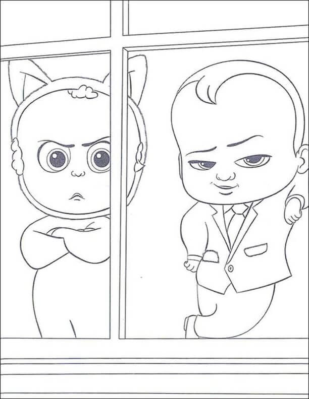 Boss Baby Friends Coloring Page
