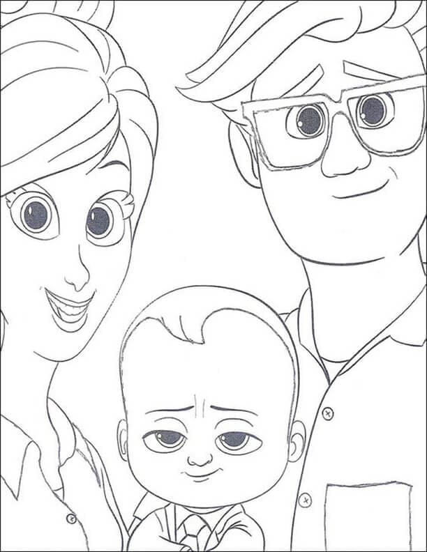 Boss Baby Parents Coloring Page