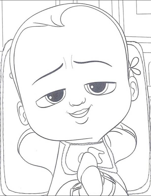 Boss Baby Smug Coloring Page