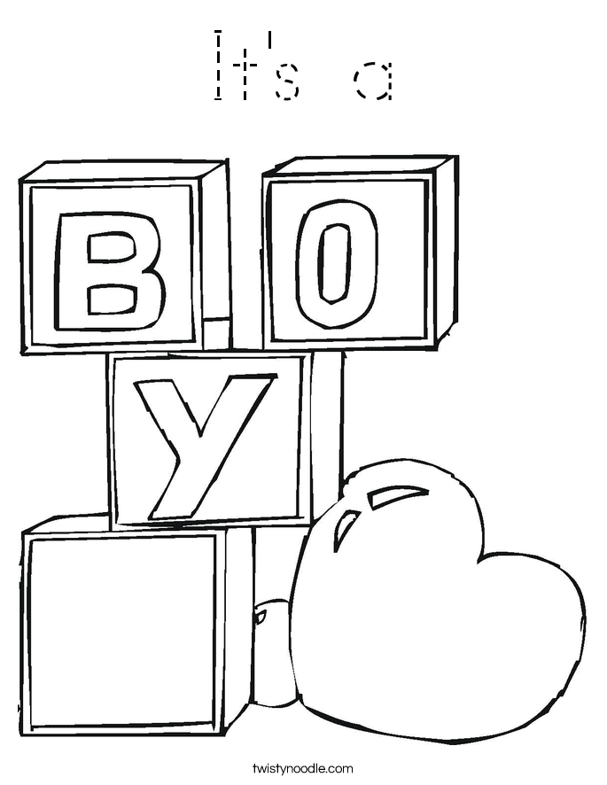 Boy Baby Shower Coloring Pages