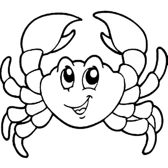 Crab to Print Coloring Page