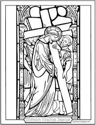 Carrying Of the Cross Coloring Page
