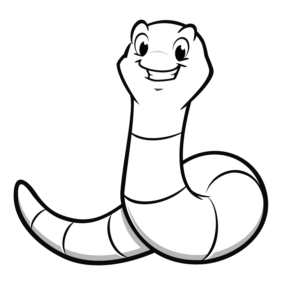 Cartoon earthworm vector image