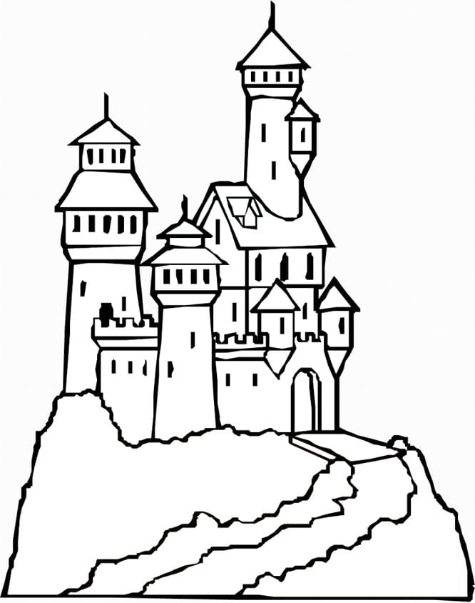 Castle Coloring Pages Pictures Coloring Page