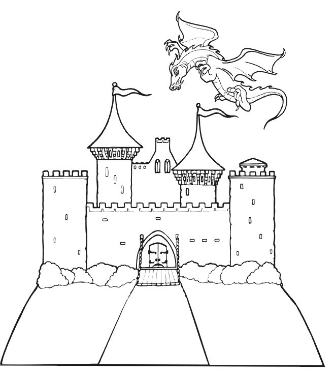Castle Coloring Pages Printable Coloring Page
