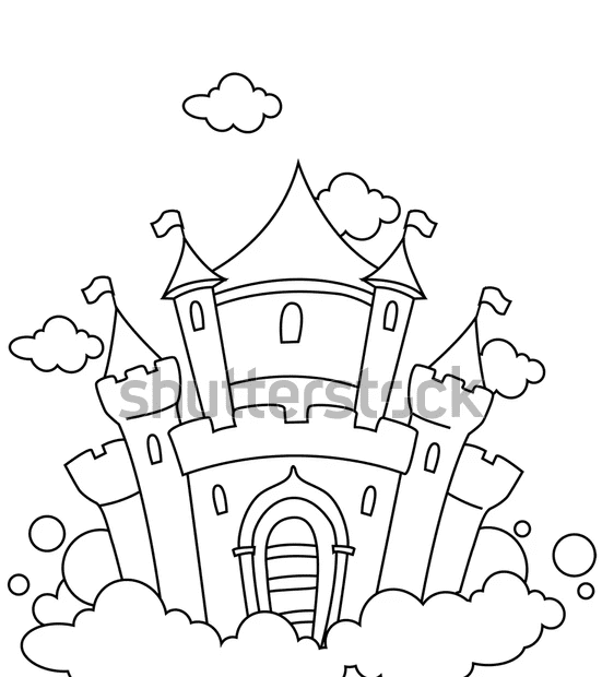 Castle Free Picture Coloring Page