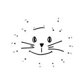 Cat Dot to Dot Coloring Page