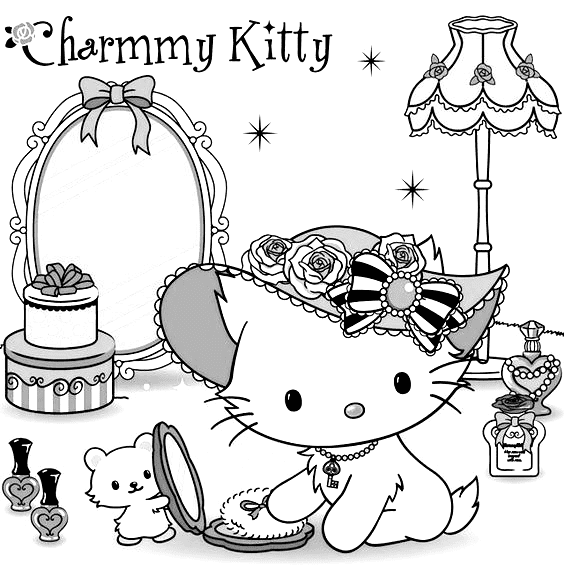 Charmmy Kitty Cute to Print Coloring Page