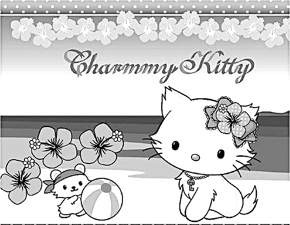 Charmmy Kitty Go Beach To Print Coloring Page