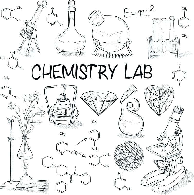 Chemistry Lab Science Coloring
