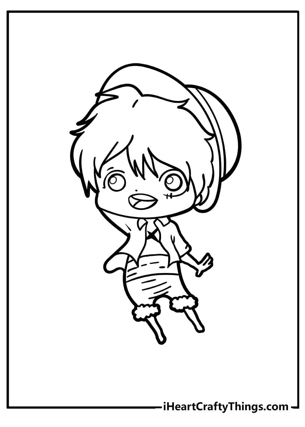 Chibi Cleo and Cuquin Coloring Page