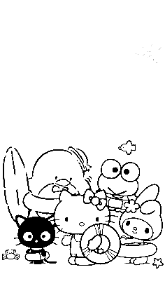 Chococat and Chococat’s Friends Coloring Page