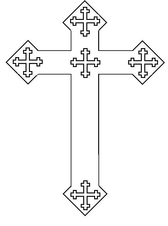 Christian Cross Coloring Page