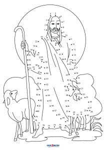 Christian Dot to Dot Coloring Pages Coloring Page
