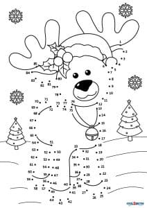 Christmas Connect the Dots Coloring Pages Coloring Page