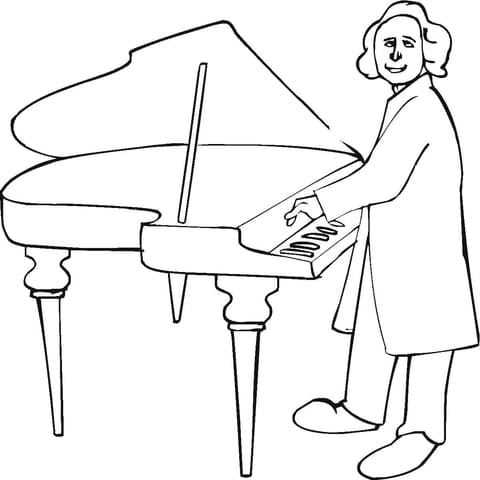 Christoph Willibald Gluck coloring Coloring Page