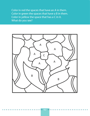 Color by Letter A, B, C Coloring Page