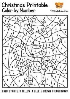 Color by Number Image Coloring Page