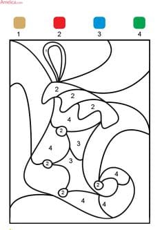 Color by Number Kindergarten to Print Coloring Page