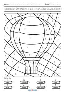 Color by Number Preschool Coloring Page