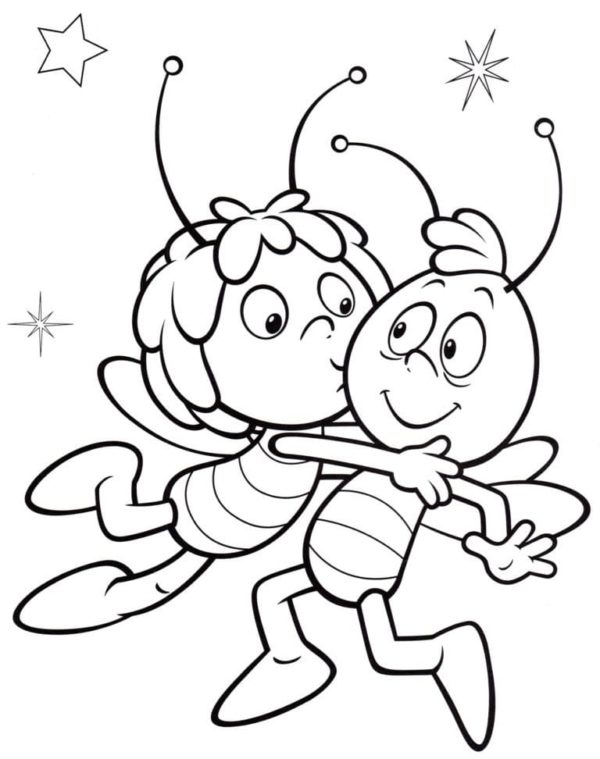 Coloring Bee Coloring Page