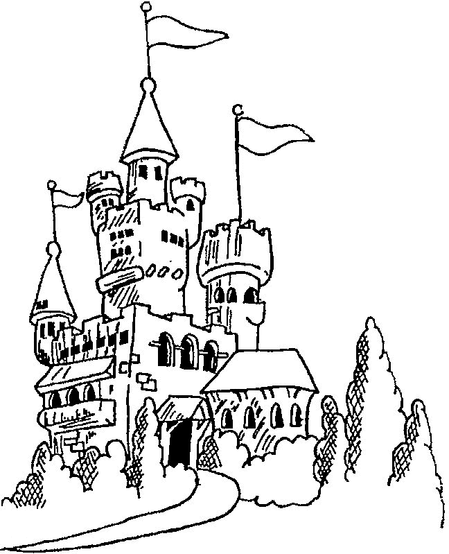 Coloring Castle Free Coloring Page